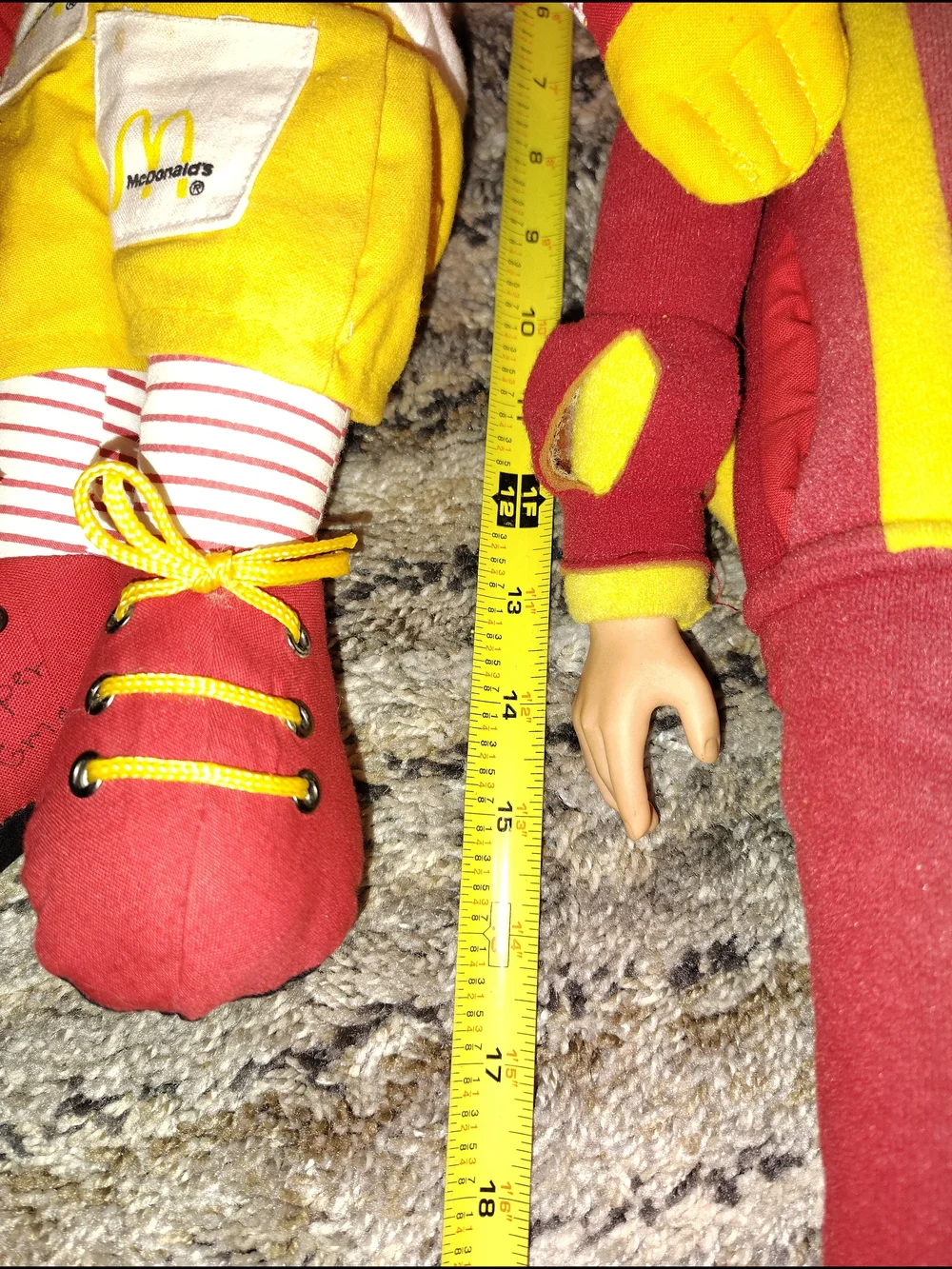 McDonald's and Burger King Classic Red Plush Fast-Food Mascot Dolls